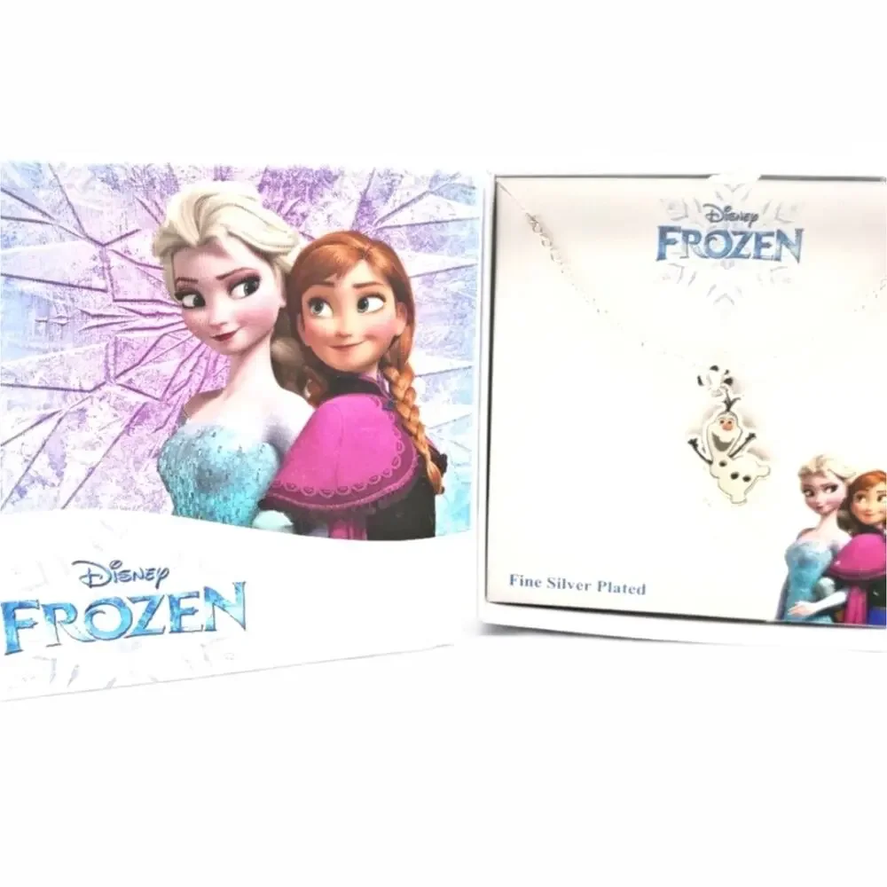 Disney Frozen Olaf Silver Necklace Pendant Chain Jewelry